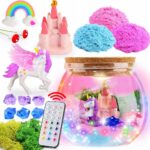 ZESTAW KREATYWNY jednorożec MAGICZNE TERRARIUM DIY LAMPKA KRYSZTAŁ pilot - obrazek 5