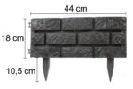 Murek ogrodowy wysoki 18 cm 2,2 m obrzeże trawnika PŁOTEK PALISADA POLSKI - obrazek 3