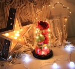 WIECZNA RÓŻA LED + Złota Róża LOVE! PREZENT Dzień Kobiet/Walentynki/Matki - obrazek 7