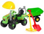 OGROMNY TRAKTOR NA PEDAŁY Z PRZYCZEPKĄ+KASK+gratis - obrazek 2