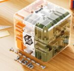 KOSTKA 3D dla dzieci Z LABIRYNTEM I METALOWA KULKA GRA LOGICZNA CUBE - obrazek 4