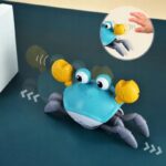Pełzający KRAB interaktywny dźwięk AKUMULATOR gra muzyka światła CZUJNIK - obrazek 6