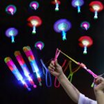 10X ZABAWKA LED PROCA WIATRACZEK LATAJĄCY HELIKOPTER PARASOLKA DLA DZIECI - obrazek 9