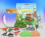 LAMPKA NOCNA LED Kula Terrarium Świecąca LED Z Dinozaurem Eksperymenty - obrazek 3