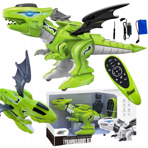 DINOZAUR STEROWANY ROBOT SMOK CHODZI RYCZY PILOT