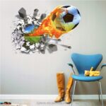 NAKLEJKA PLAKAT ŚCIENNA 3D 3 D PIŁKA NOŻNA - obrazek 2