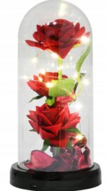 WIECZNA RÓŻA LED + Złota Róża LOVE! PREZENT Dzień Kobiet/Walentynki/Matki - obrazek 8