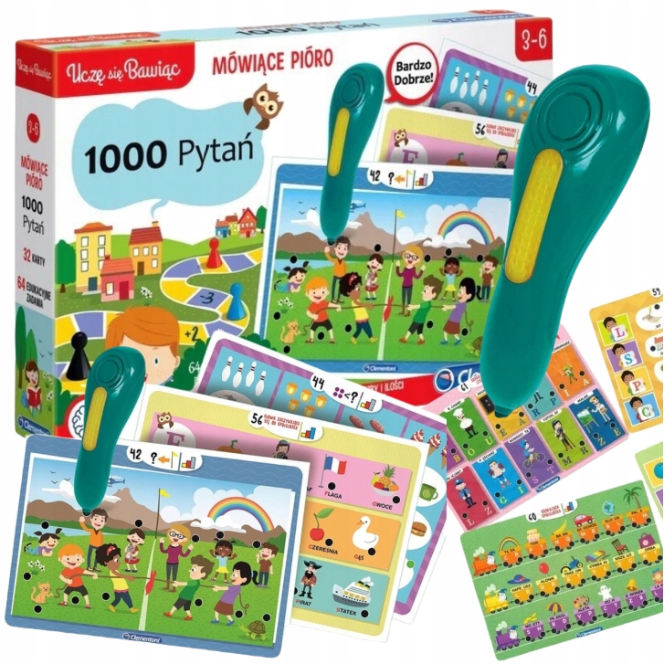169aa830-72e3-47be-a77c-c44db037e155.jpeg Clementoni Mówiące pióro 1000 pytań - obrazek 1