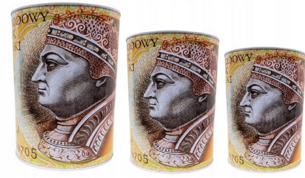 3X SKARBONKA PUSZKA NOMINAŁ PIENIĄDZE 200ZŁ ZESTAW