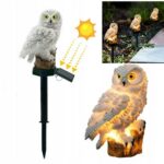 Lampa solarna sowa LED duża Wodoodporna ogrodowa - obrazek 2