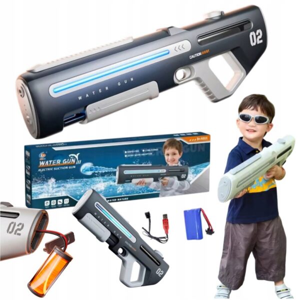 Nowoczesny Elektryczny Pistolet na Wodę - Wysokociśnieniowy 700 ml GIGANT