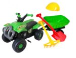 OGROMNY QUAD TRAKTOR + PRZYCZEPKA+KASK+ ŁOPATA - obrazek 6