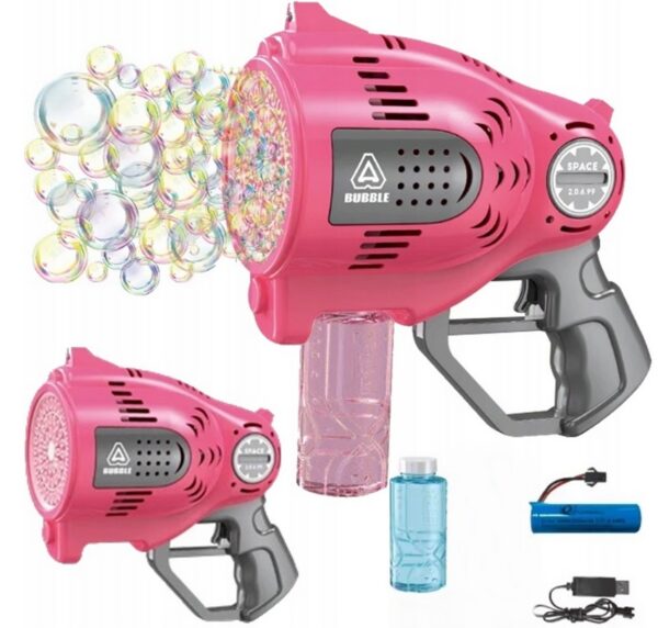 MASZYNA DO BANIEK BAZOOKA PISTOLET AKUMULATOR BAŃKI - AUTOMAT + PŁYN x 2