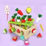Drewniana kostka Montessori SORTER KLOCKI MAGNEZ - obrazek 8