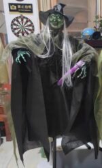 Halloween Strach NA Dekoracja Ogrodu SOLAR - DZWIĘK baba jaga - obrazek 10