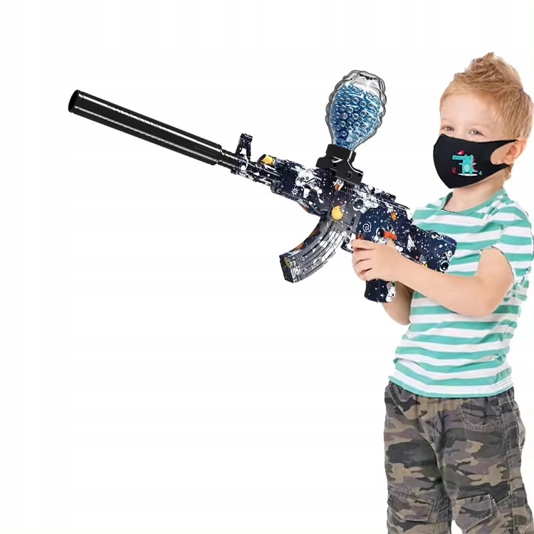2ca4c0c7-b548-4e7c-aa8d-b184443ed51f.jpeg KARABIN PISTOLET MP AUTOMAT DEAGLE KULKI ŻELOWE AK47 KAŁASZNIKOW + akumulat - obrazek 1