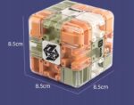 KOSTKA 3D dla dzieci Z LABIRYNTEM I METALOWA KULKA GRA LOGICZNA CUBE - obrazek 7
