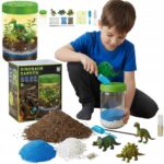 DINOZAUR OGRÓD TERRARIUM PROJEKTOR LAMPKA NOCNA PIASEK NAKLEJKI ROŚLINY