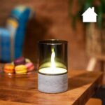ŚWIECZKA EFEKT PŁOMIENIA WKŁAD DO ZNICZA ŚWIECA NA BATERIE LED 17 CM BIAŁA - obrazek 2