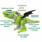 DINOZAUR STEROWANY ROBOT SMOK CHODZI RYCZY PILOT - obrazek 10