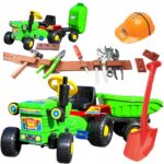 TRAKTOR NA PEDAŁY+PRZYCZEPA +PAS NAR+KASK +SZPADEL