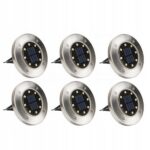 Lampki SOLARNE GRUNTOWE Disk Light 8 SZT - obrazek 4