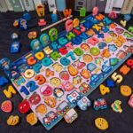 Trening MÓZGU RYBKI Puzzle DREWNO LICZBY LITERY + WĘDKA + POJADY+DINOZURY - obrazek 5