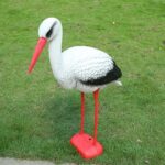 FIGURKA BOCIAN STOJĄCY DUŻY JAK ŻYWY OGRODOWA 76CM - obrazek 2