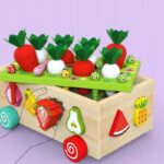 Drewniana kostka Montessori SORTER KLOCKI MAGNEZ - obrazek 7
