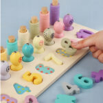 Trening MÓZGU Montessori Puzzle CYFERKI DREWNO - obrazek 6