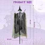 Halloween Strach NA Dekoracja Ogrodu SOLAR - DZWIĘK baba jaga - obrazek 7