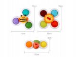 FIDGET SPINNER OBROTOWY Z PRZYSSAWKĄ SENSORYCZNĄ KĄPIEL GRZECHOTKA 3 SZTUKI - obrazek 7