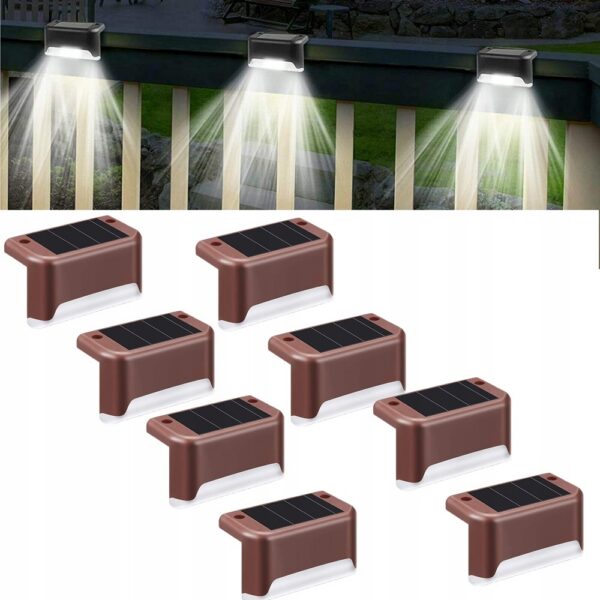 8 Szt WODOODPORNA LAMPA SOLARNA OGRODOWA schody it