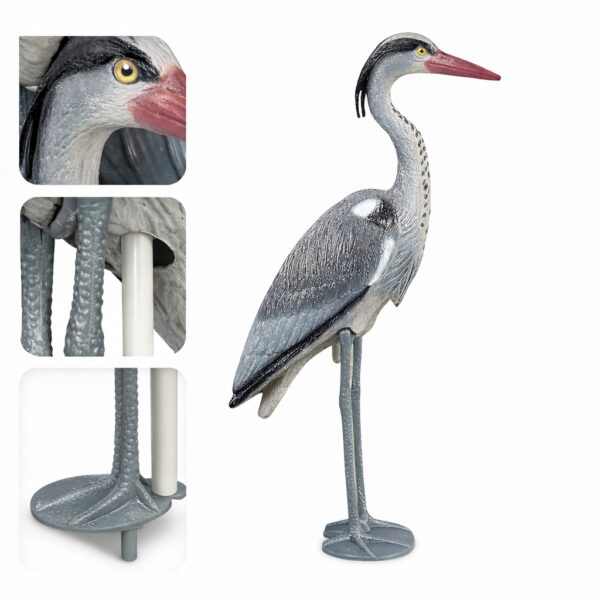 FIGURA OGRODOWA FIGURKA OZDOBA OGRODU DEKORACJA CZAPLA DUŻA 70cm XXL