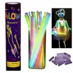 ŚWIECĄCE PAŁECZKI BRANSOLETKI OPASKI FLUORESCENCYJNE 100 ŚWIATŁO CHEMICZNE