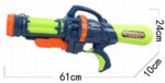 Pistolet Na Wodę Ogromny Bitwa Wodna Kolorowy Wytrzymały DUŻY 60cm LEOPAX - obrazek 4