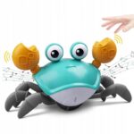 Pełzający KRAB interaktywny dźwięk AKUMULATOR gra muzyka światła CZUJNIK - obrazek 10