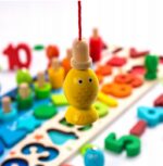 UKŁADANKA MONTESSORI KLOCKI PUZZLE DREWNIANE Trening MÓZGU RYBKI literki - obrazek 3