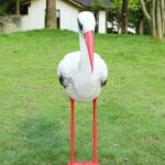 BOCIAN STOJĄCY DUŻY JAK ŻYWY FIGURKA OGRODOWA DEKORACJA DO OGRODU 78CM - obrazek 4