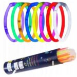ŚWIECĄCE PAŁECZKI BRANSOLETKI OPASKI FLUORESCENCYJNE 100 ŚWIATŁO CHEMICZNE - obrazek 3