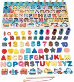 UKŁADANKA MONTESSORI KLOCKI PUZZLE DREWNIANE Trening MÓZGU RYBKI literki - obrazek 7