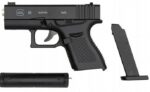 PISTOLET METALOWY GLOCK REPLIKA + TŁUMIK + KULKI 800 + MPK-C43-1+ GRATIS - obrazek 8