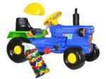 SOLIDNY TRAKTOR TRAKTOREK NA PEDAŁY SAMOCHÓD.KASK