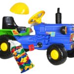 SOLIDNY TRAKTOR TRAKTOREK NA PEDAŁY SAMOCHÓD.KASK