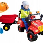 SAMOCHÓD TERENOWY JEEP NA PEDAŁY+ PRZYCZEPA+ŁOPATA