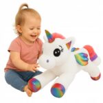 JEDNOROŻEC PLUSZOWY UNICORN MASKOTKA KOŃ BARDZO DUŻY biały - obrazek 4