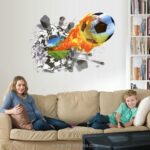 NAKLEJKA PLAKAT ŚCIENNA 3D 3 D PIŁKA NOŻNA - obrazek 4