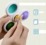 FIDGET SPINNER OBROTOWY Z PRZYSSAWKĄ SENSORYCZNĄ KĄPIEL GRZECHOTKA 3 SZTUKI - obrazek 6