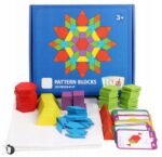 UKŁADANKA MONTESSORI KLOCKI PUZZLE DREWNIANE 155EL - obrazek 5