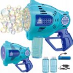 Maszyna do baniek Bazooka PISTOLET AKUMULATOR BAŃKI - AUTOMAT + 2 X PŁYN - obrazek 2